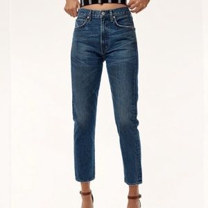 Citizens of Humanity Dree Crop High Rise Slim Straight Jeans
